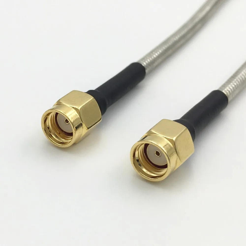 5 шт. RP SMA штекер Полужесткий RG402 кабель RF коаксиальный отрезок провода 10 см 15 20 30 50 1
