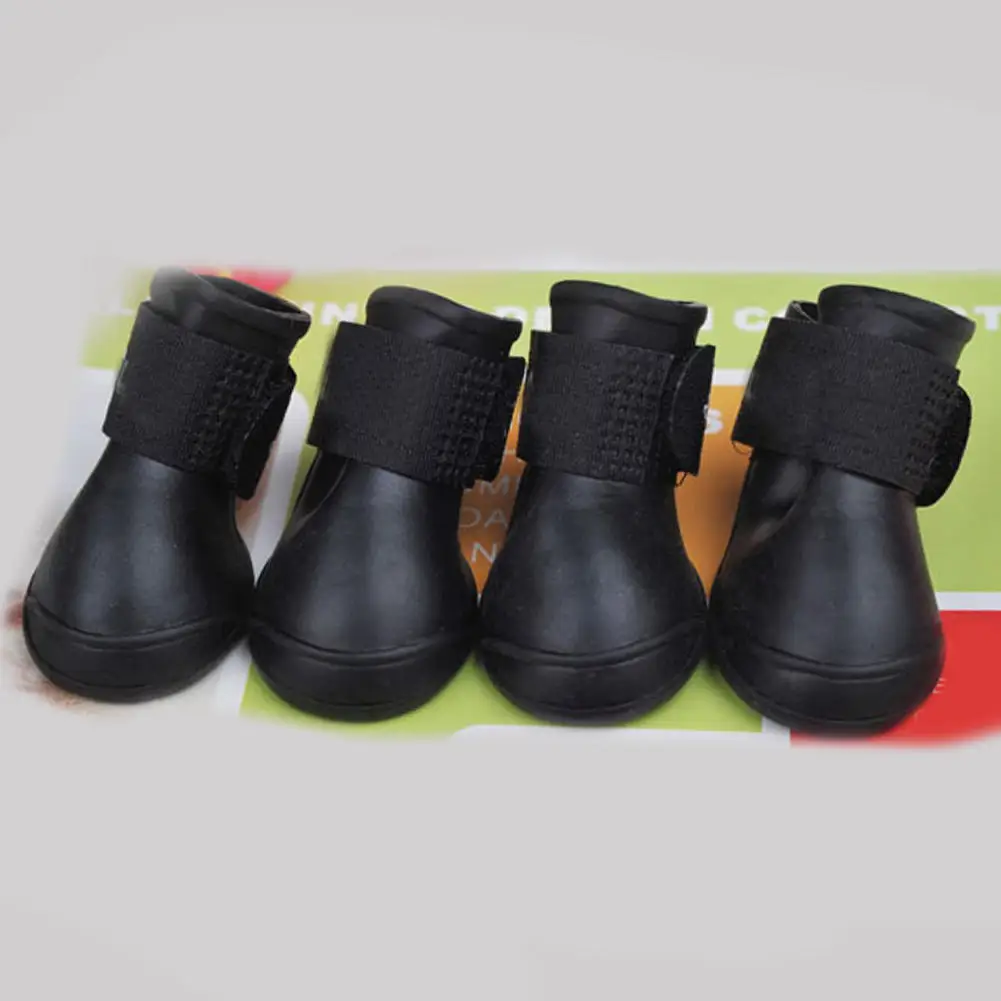 Нескользящие резиновые сапоги для домашних животных 4 шт./компл.