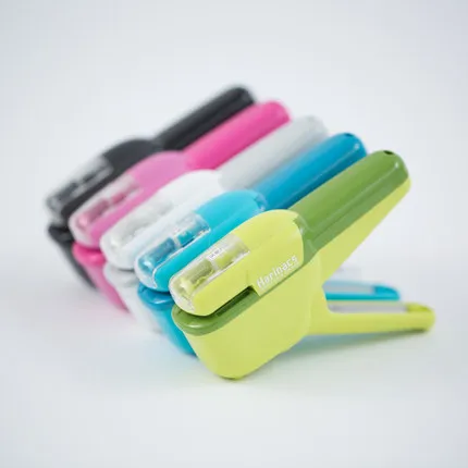 Творческий горячый мини степлер безопасный без скоб Офис Бумага вязка среды