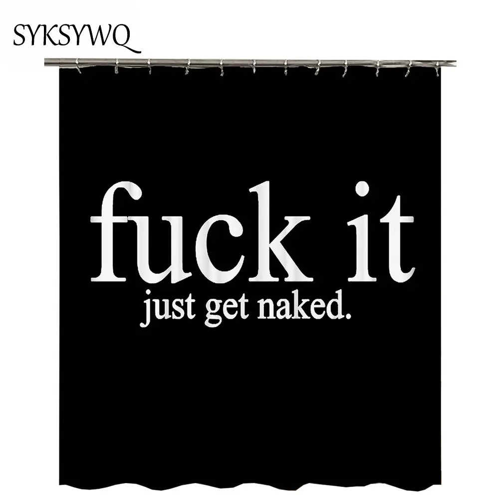 Декоративная занавеска для душа ванной комнаты водонепроницаемая из черной и