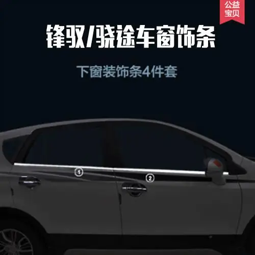 Высококачественная нержавеющая сталь полоски окна автомобиля отделка украшения аксессуары для стайлинга автомобилей для Suzuki SX4 S-Cross S Крест - Цвет: 1