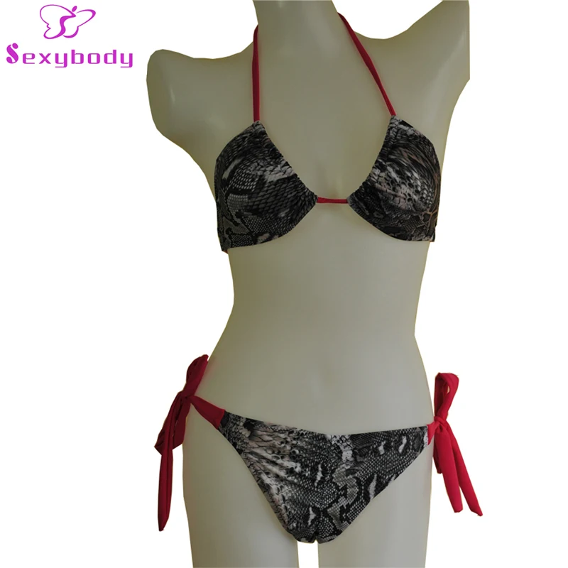 Sexybody женская Холтер Push Up бикини Треугольник Топ Чики Галстук Нижней стороне 2 ШТ.