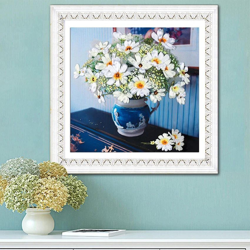 Новое поступление наборы для рукоделия с необработанными 3D лентами цветочной