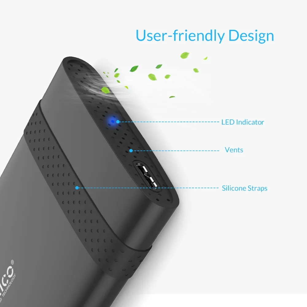 ORICO 2,5 дюймов USB3.0 жесткий диск чехол Корпус для жесткого диска для Тетрадь 2 ТБ инструмент HDD