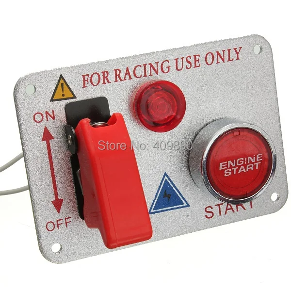 100 шт./лот 12 в автомобильный Выкидной гнездо нажимной красный кнопка запуска
