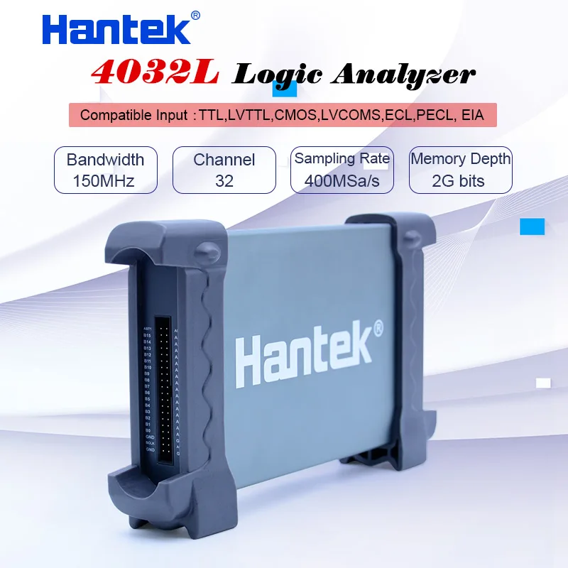 USB логический анализатор Hantek 4032L для ПК 2 Гбит глубина памяти 150 МГц полоса