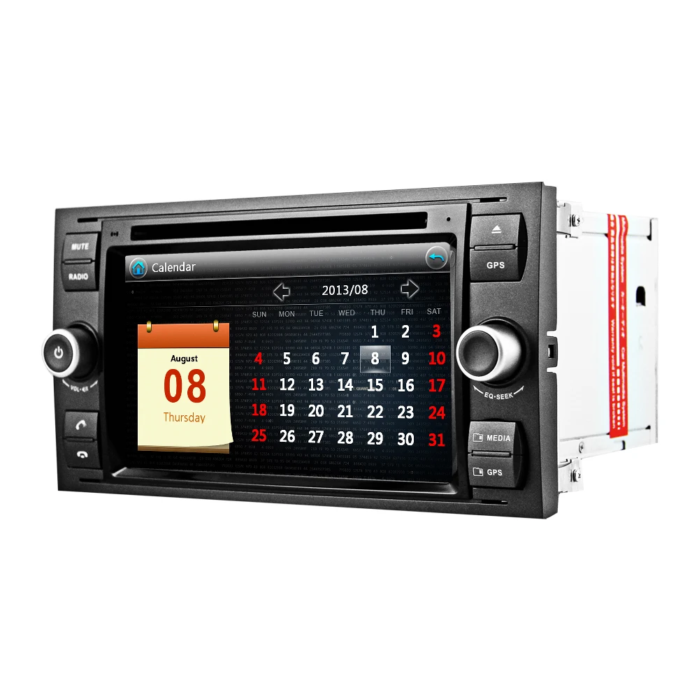 Eunavi 7 'ɲ Din автомобильный DVD-плеер для Ford Focus Galaxy Fiesta S Max C Fusion Transit Kuga in dash GPS Navi Radio