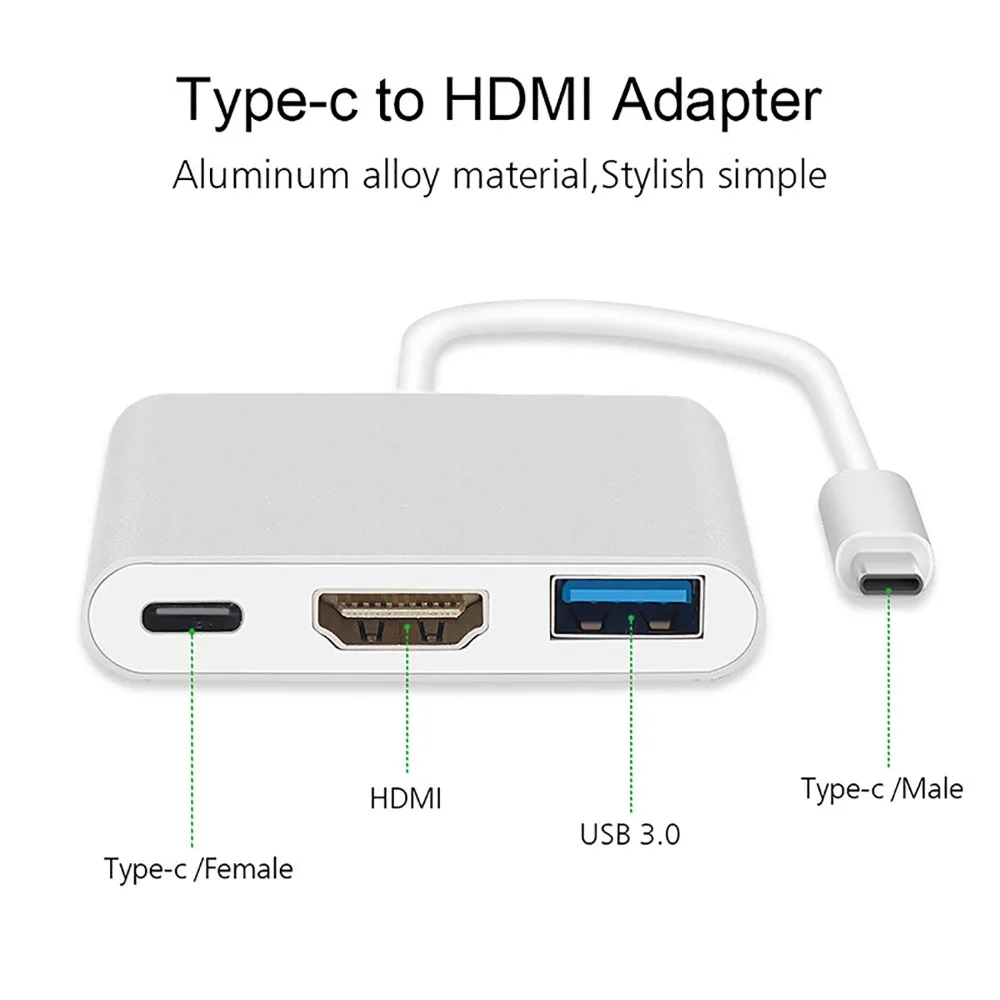 Адаптер USB C в 3 0 Type конвертер 1 для MacBook Pro Samsung S8 S9 Pixel Huawei Mate10|Адаптеры Type-C| |
