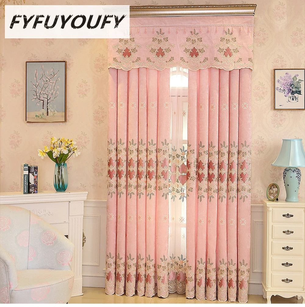 

Blackout Curtains for Living Room with luxury Voile Curtain for Bedroom Window the curtains in the kitchen Can customizable