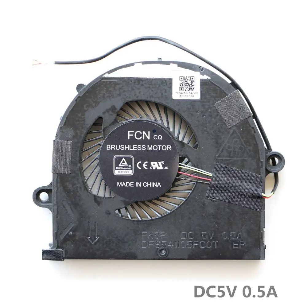 Сменный охлаждающий вентилятор для ноутбука Asus FX63V FZ63VD FX63VD Cpu FCN DFS541105FC0T FK6P DC5V