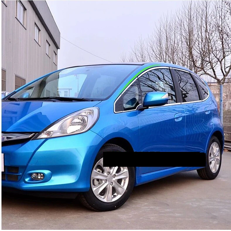Lsrtw2017 304 нержавеющая сталь окна автомобиля планки для honda fit honda jazz 2008 2009 2010 2011 2012 2013