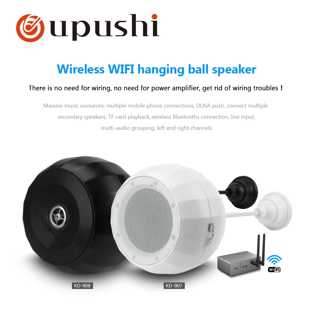 Oupushi KD-907 Wifi подвесной динамик для Украшения Ресторана магазина настенный динамик
