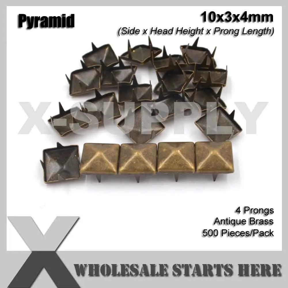 10mm Antique Copper Панк DIY Английский Великобритания 77 круглый конус шпильки в серебряном цвете с 2 зубцами(более 20 лотов получите скидку 40%) используется для кожаного ремесла - Цвет: 10mm Antique Copper