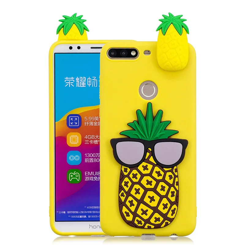 A Y7 чехол для Coque huawei Y7 чехол s для huawei Y7 Prime чехол мультяшная 3D кукла игрушка Мягкий силиконовый чехол для телефона для женщин - Цвет: A