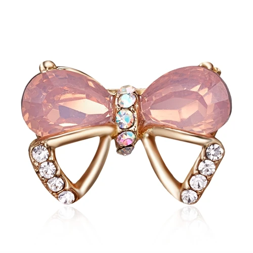 bowknot RINHOO модная брошь золотистого цвета на булавке бант для кошек цветочный воротник со стразами шарф на булавке значок брошь для женщин девочек сумка для одежды - Окраска металла: bowknot