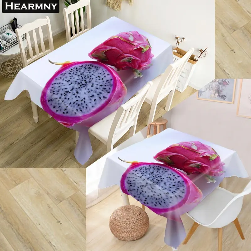 HEARMNY 3D скатерть из ткани Оксфорд с изображением дракона и фруктов