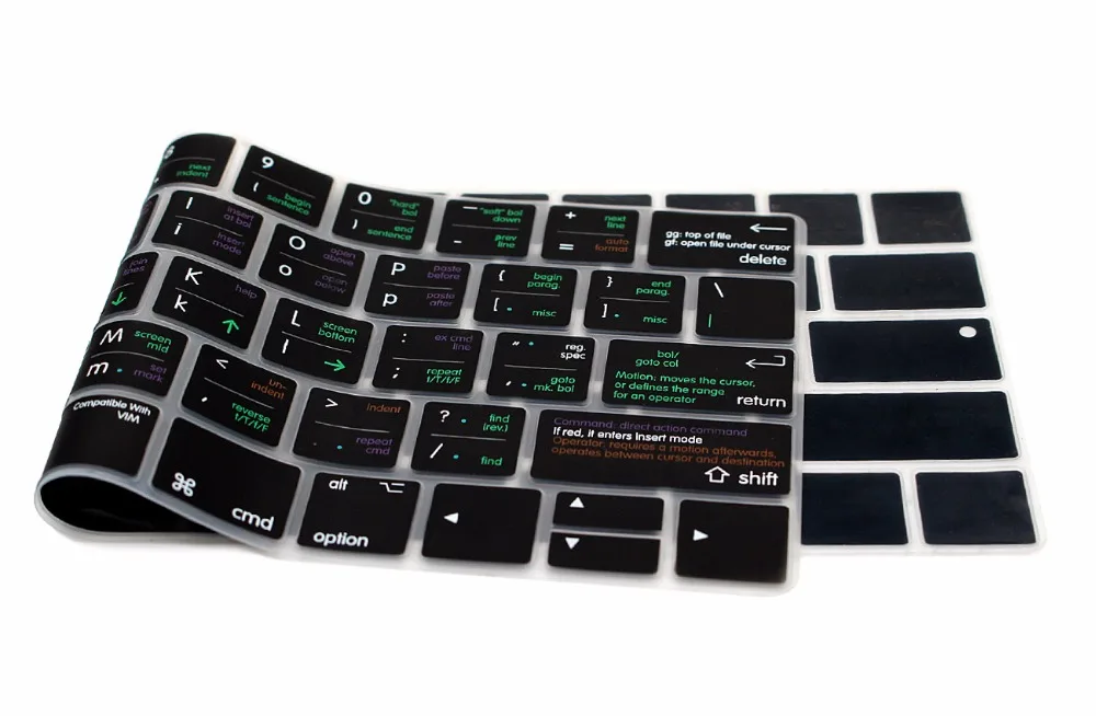 Функциональный чехол для клавиатуры VIM VI Защитная пленка Macbook Pro 13 Retina с сенсорной