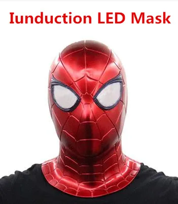 Masks Высокое качество, новинка, аниме Marvel, Человек-паук: возвращение домой, косплей, рука, Железный человек, ПВХ, перчатки, индукционный светодиодный, маски, Человек-паук, Launcher, перчатки - Цвет: Masks