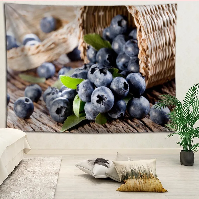 Новое поступление гобелен с черникой подвесное одеяло настенный фон для спальни