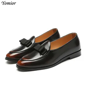 Мужские классические модельные туфли на плоской подошве, итальянские деловые оксфорды, Британская мода, весна-осень, деловые свадебные туфли большого размера, 2018