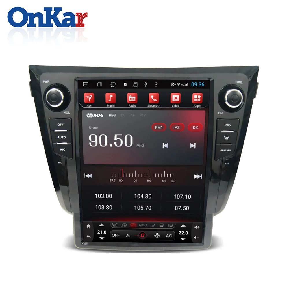 Автомагнитола ONKAR 1 Din GPS Android 8 для Nissan X Trail Qashqai вертикальный экран 12 дюйма ОЗУ 4 Гб