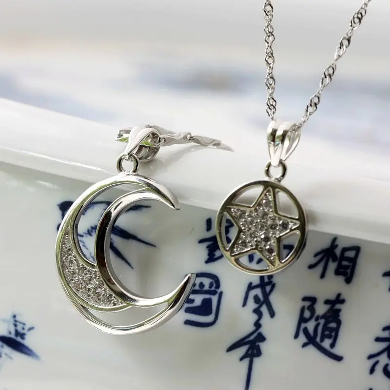Колье с кулоном New Collier ювелирное изделие надписью 2 Best Friend или Love You To The Moon|necklace