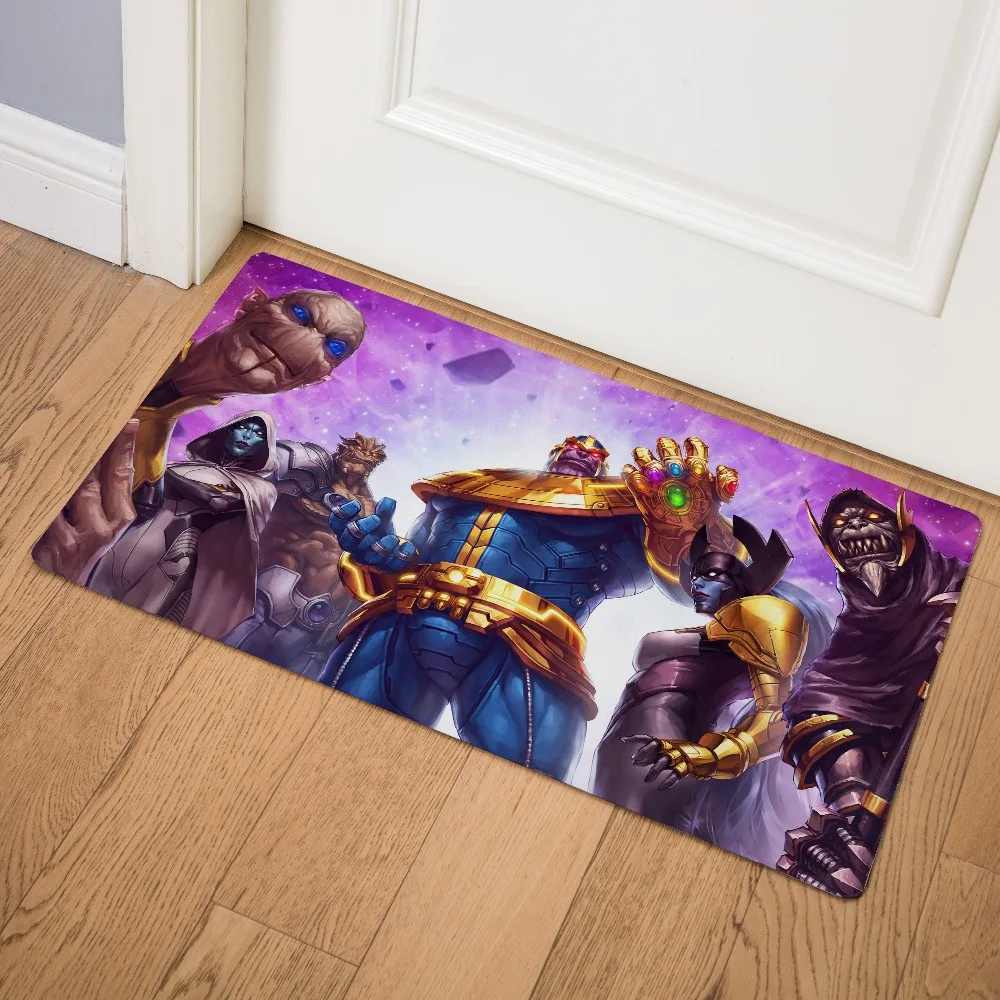 Marvel, супергерой, коврик для входной двери, кухонный Коврик для пола, коврик для двери, нескользящий, домашний коврик, ПВХ, мягкая кожа, коврик для гостиной, водонепроницаемый ковер