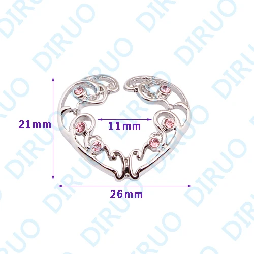 Оптовая продажа латунный не пирсинг клипса со стразами кольцо для сосков