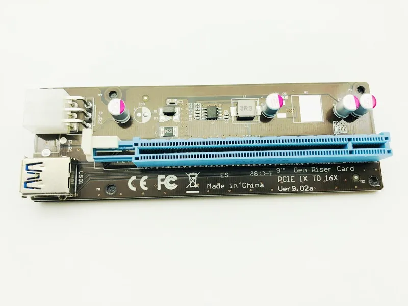 USB 3 0 PCI-E Express 1x к 16x удлинитель VER9.02 Riser адаптер карты SATA 15pin штекер 6pin кабель питания