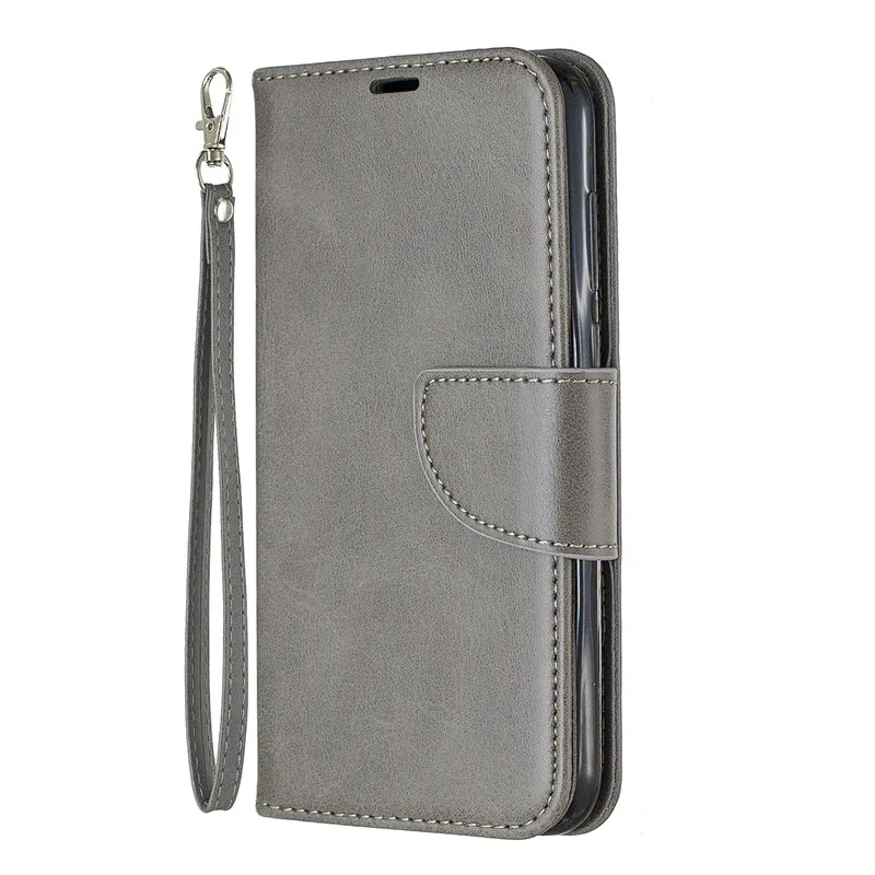 Серый Кожаный чехол-книжка для Funda huawei P Smart Z, чехол-кошелек для телефона huawei P Smart Plus PSmart, магнитный чехол-книжка - Цвет: Серый