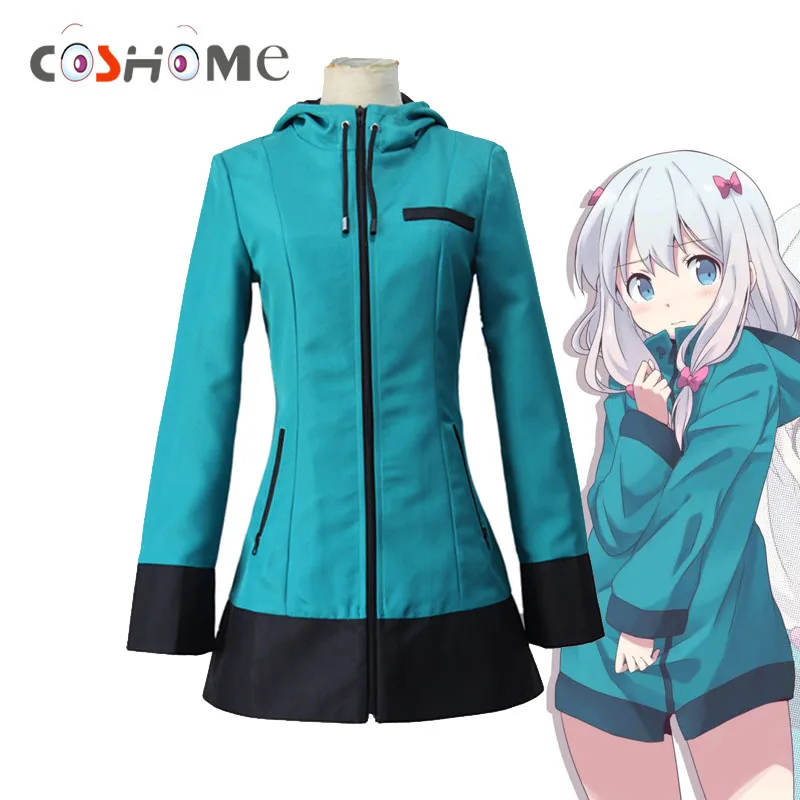 Толстовка Coshome eromana толстовка sensei Sagiri Izumi костюм для косплея зеленый топ|cosplay