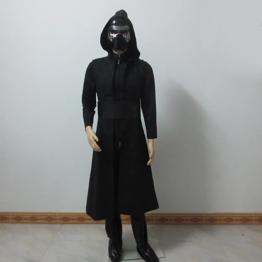 Костюм для косплея «звездная звезда Wars7 The Force Awakens Kylo Ren» с черным плащом на Рождество - Цвет: female size