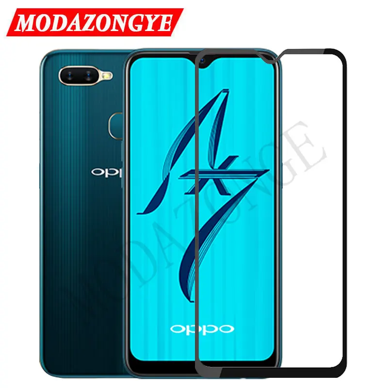 Tempered Glass OPPO AX7 чехол флип чехол-бумажник чехол для телефона из искусственной кожи защитный чехол для OPPO AX7 CPH1901 CPH 1901 OPPOAX7 AX 7 Чехол на OPPO AX7 A7 Защитная крышка - Цвет: Tempered Glass