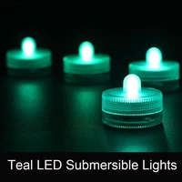 120LEDs Teal Submersible Waterproof Romantic Floral Tea Vase Candle light