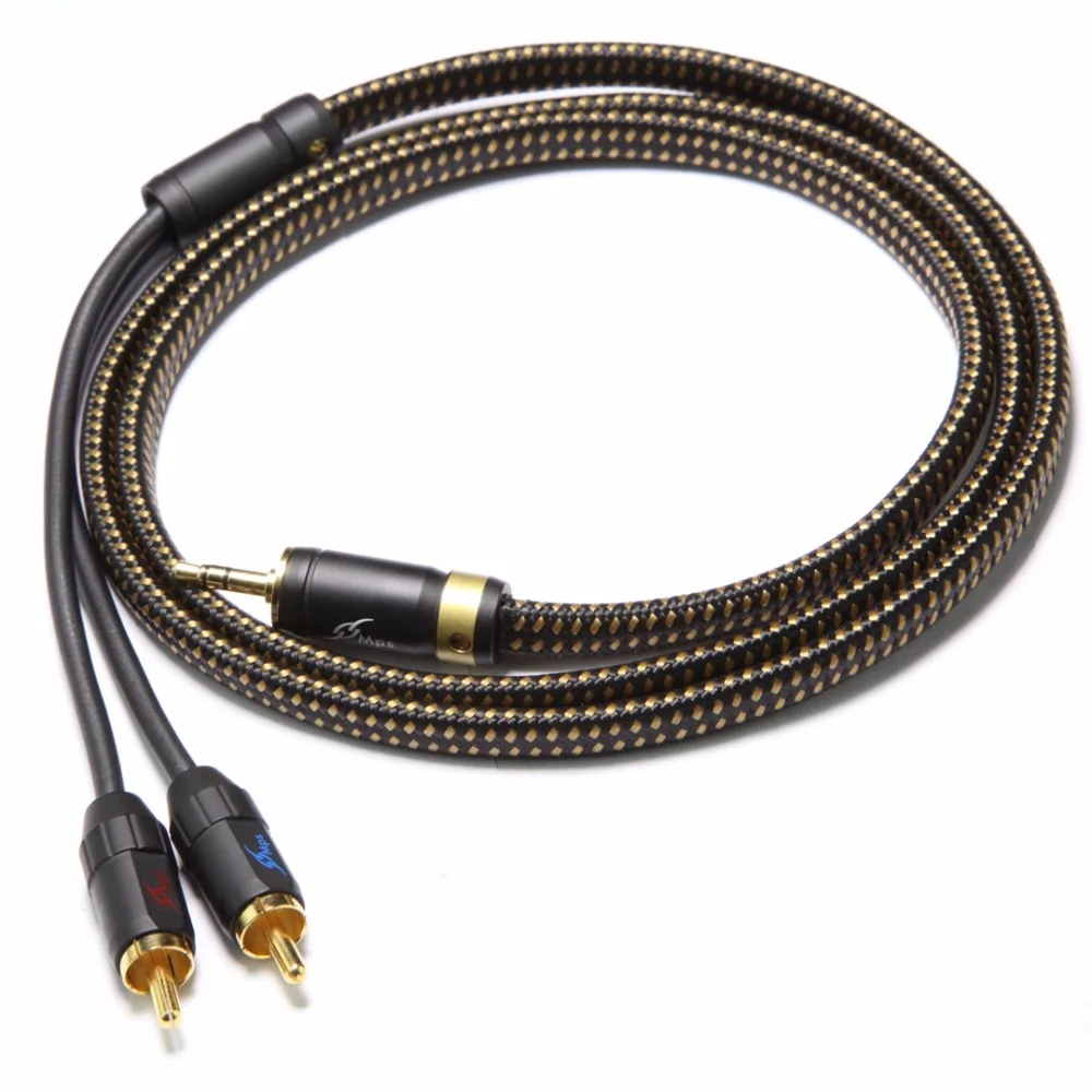 MPS X 9 Leopard HiFi 99.99997% OCC посеребренный + 4K позолоченный штекер 3 5 мм до 2 RCA аудио RAC