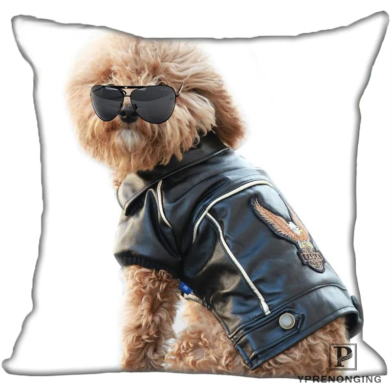Лучший заказ _ Dog_Biker_Jacket (1) Наволочка на подушку спальня домашняя квадратная