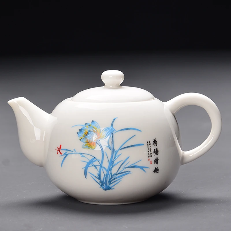 Китайский чайный набор Gaiwan синий и белый фарфоровый кунг фу Tureen керамическая