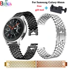 Ремешок для часов Samsung Galaxy Watch 46 мм, браслет из нержавеющей стали для Samsung Gear S3 22 мм, роскошные аксессуары