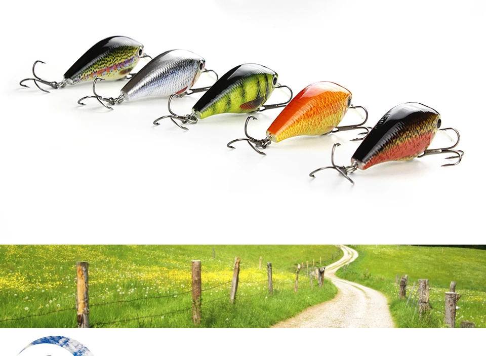 5 Цвет 2." /6.4 г Небольшой Бионический Crankbait Realistice Реалистичного Рыболовную Приманку Наживки Классический Текстура Воблер Снасти песка HML08