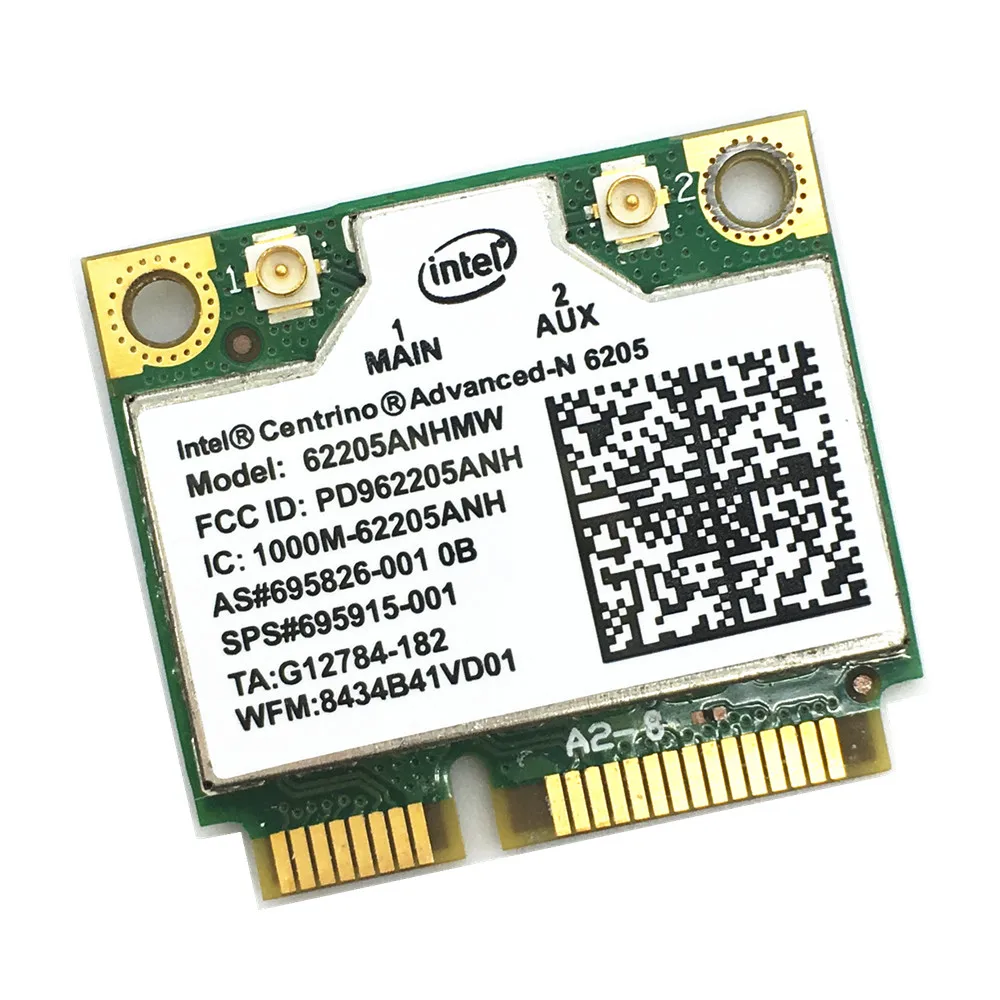 Для 6205 Intel 62205ANHMW 802.11a/b/g/n 2 4G/5 0 Ghz Беспроводная мини PCI-E карта для EliteBook 8470p 8770W SPS