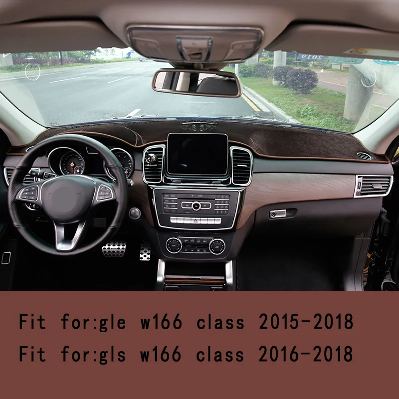 brown 1pcs Для внутренней отделки Mercedes Benz GLE W166 GLE C292 coupe class GLS W166 класс Избегайте светильник аксессуары для ковриков - Название цвета: brown 1pcs