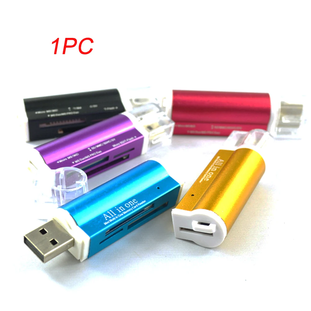 USB 2,0 Портативный Легкий Многофункциональный алюминиевый сплав/TF стабильный высокоскоростной Кардридер Все в 1 адаптер