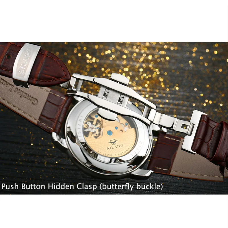 AILANG высококачественные мужские часы Топ бренд класса люкс Tourbillon механические