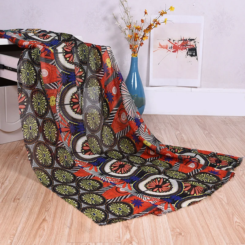 Imported 150x100cm chiffon jacquard tapestry silk soft fabric for fashion women dress skirt handmade home delicate textile | Дом и сад