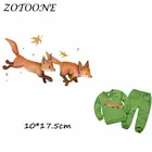 ZOTOONE Симпатичные Теплые нашивки с лисой, термоклейкие Переводные нашивки для одежды, Аппликация из бисера, одежда сделай сам, аксессуары для животных, украшение D