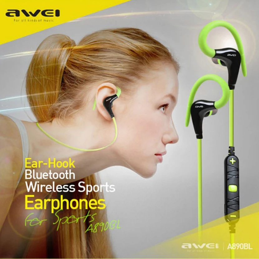Awei Blutooth Спортивная гарнитура в ухо беспроводные наушники Auriculares Bluetooth для вашего