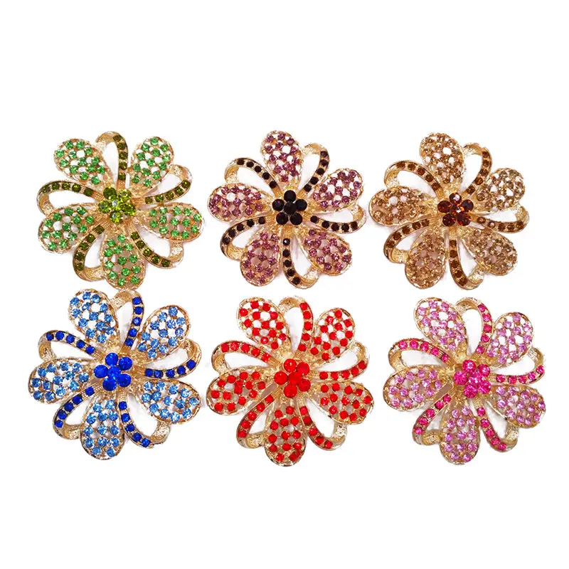 

6.3cm Rhinestone Large Flower Brooches Women's Alloy Branch Brooch Pins Suits Dress Banquet Brooch High Quality Gift BA001