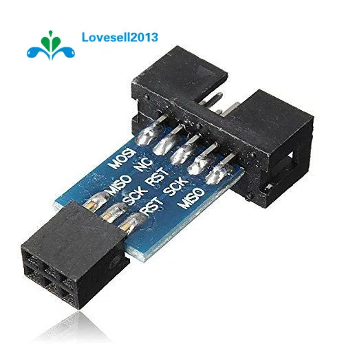 10-контактная 6-контактная плата адаптера для AVRISP MKII USBASP STK500 35 мм X2 0 отличное