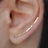 925 silver ear clip earrings gold filled jewelry vintage handmade hammered jewerly pendientes oorbellen boho earrings for women