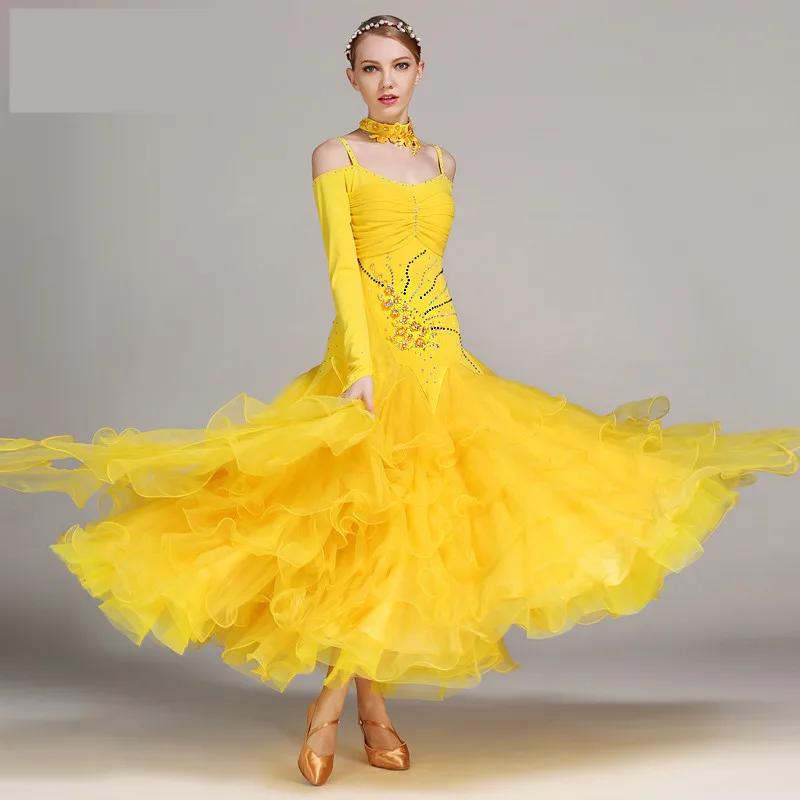 

Fashion sexy woman ballroom competition dress long sleeves tango dresses standard waltz dresses ballroom dancing dresses